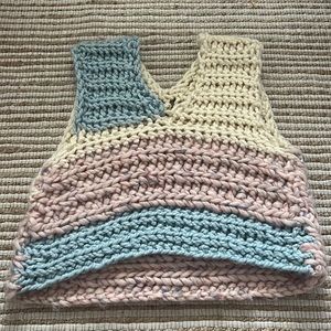 Handknit chunky sweater vest